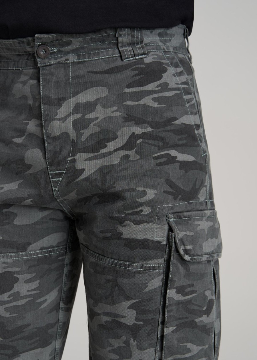 Men American Tall Shorts | Lj&S Men'S Tall Cargo Shorts In Vintage Camouflage