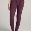 Women American Tall Athletic Pants | Cozy Lounge Joggers For Tall Women In Beetroot Mix