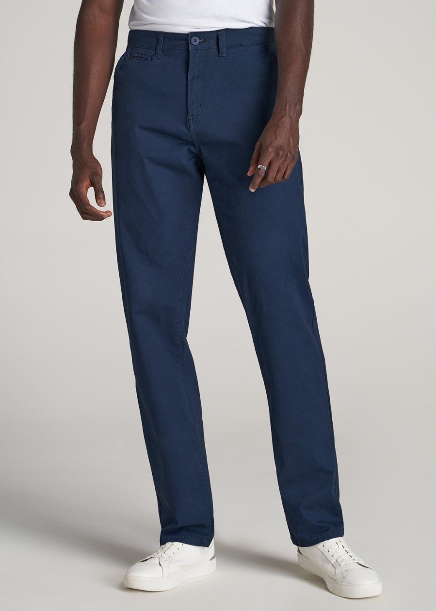 Men American Tall Pants + Chinos | Mason Semi-Relaxed Chinos In Pants For Tall Men Marine Navy