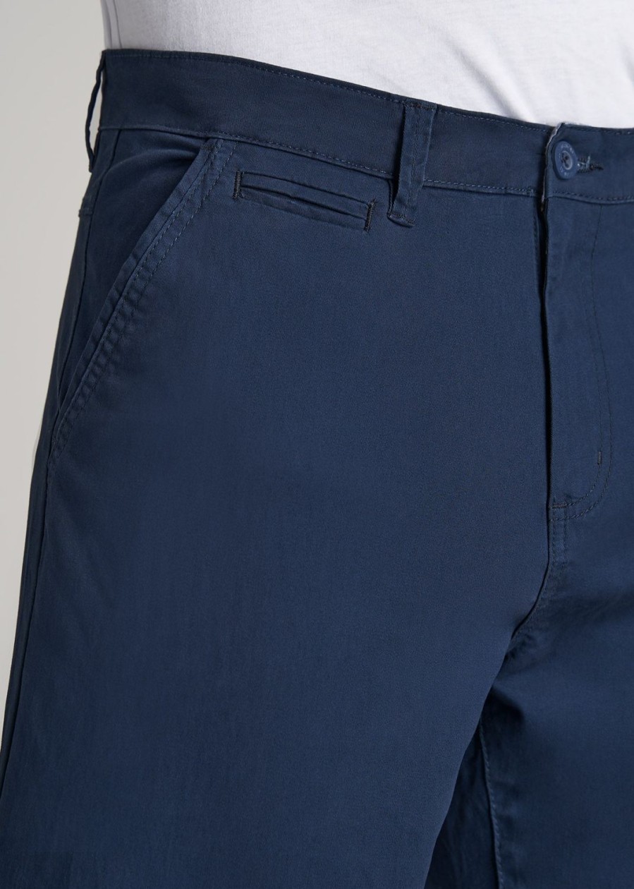 Men American Tall Pants + Chinos | Mason Semi-Relaxed Chinos In Pants For Tall Men Marine Navy