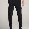 Men American Tall Athletic Pants | Wearever Fleece Cargo Jogger For Tall Men In Black