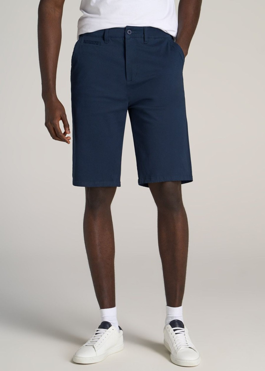 Men American Tall Shorts | Chino Shorts For Tall Men In Marine Navy