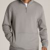 Men American Tall Hoodies + Sweatshirts | Lj&S Heavyweight Quarter-Zip Men'S Tall Pullover In Pewter