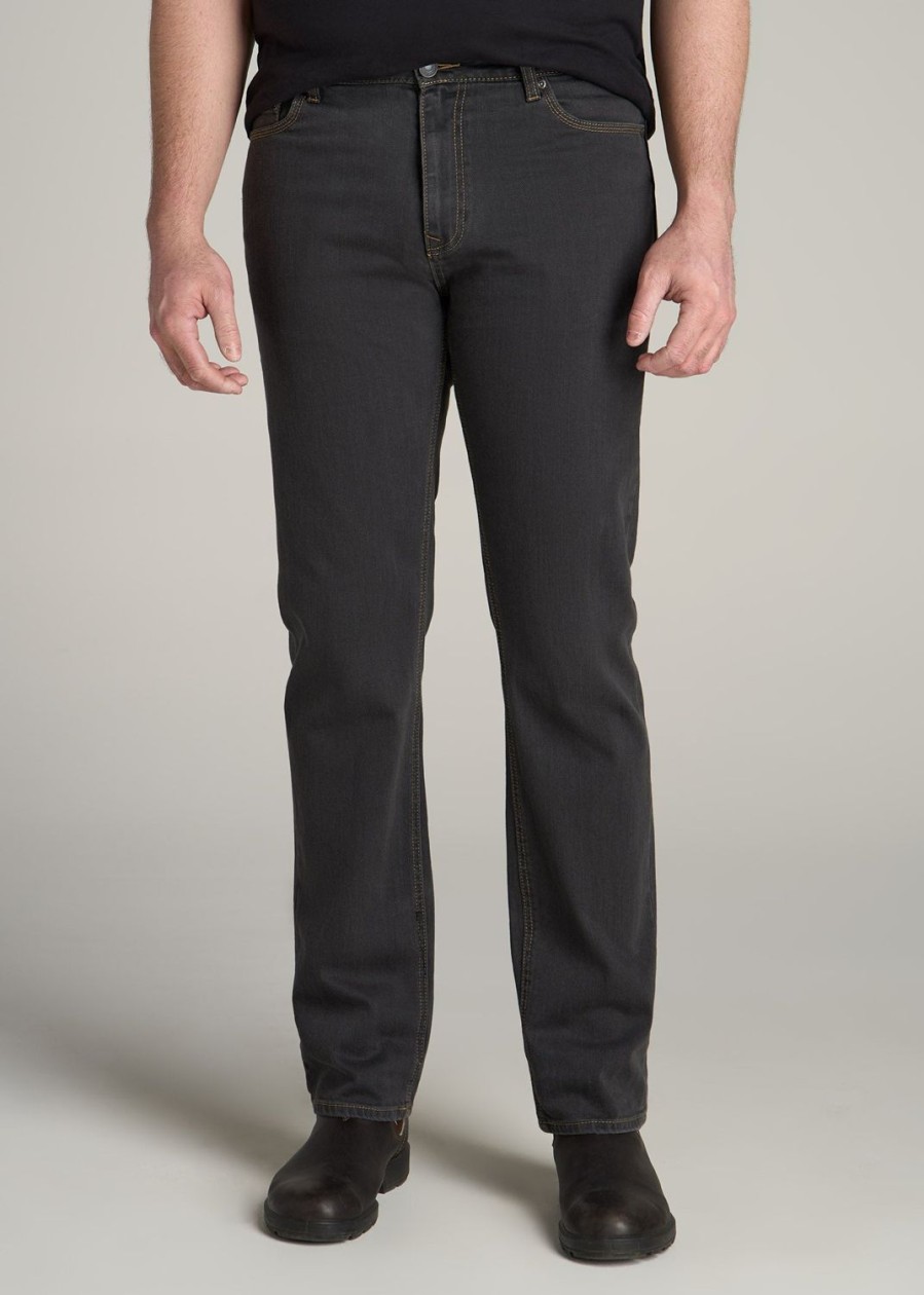 Men American Tall Jeans | Lj&S Straight Leg Jeans For Tall Men In Vintage Black