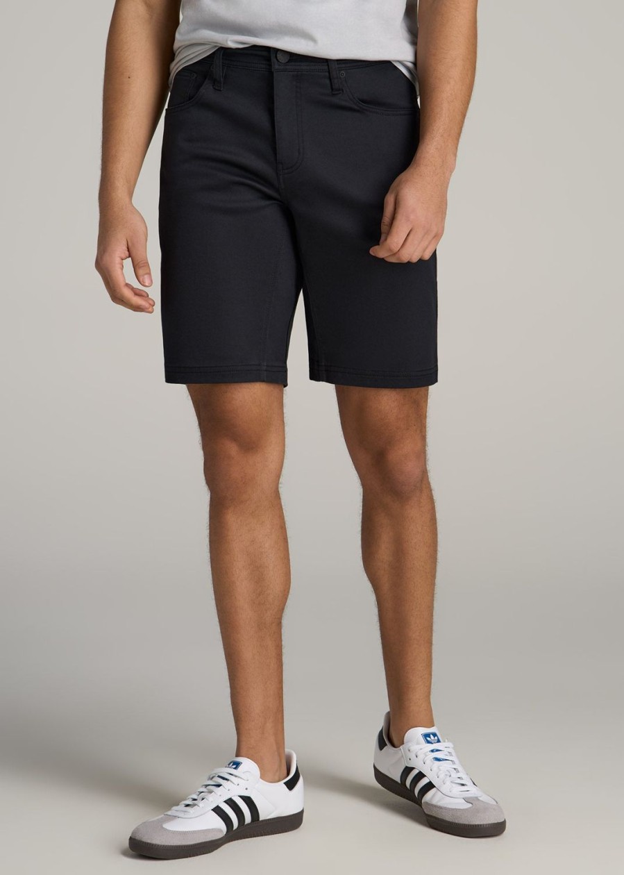 Men American Tall Shorts | Everyday Comfort 5 Pocket Short For Tall Men In Black