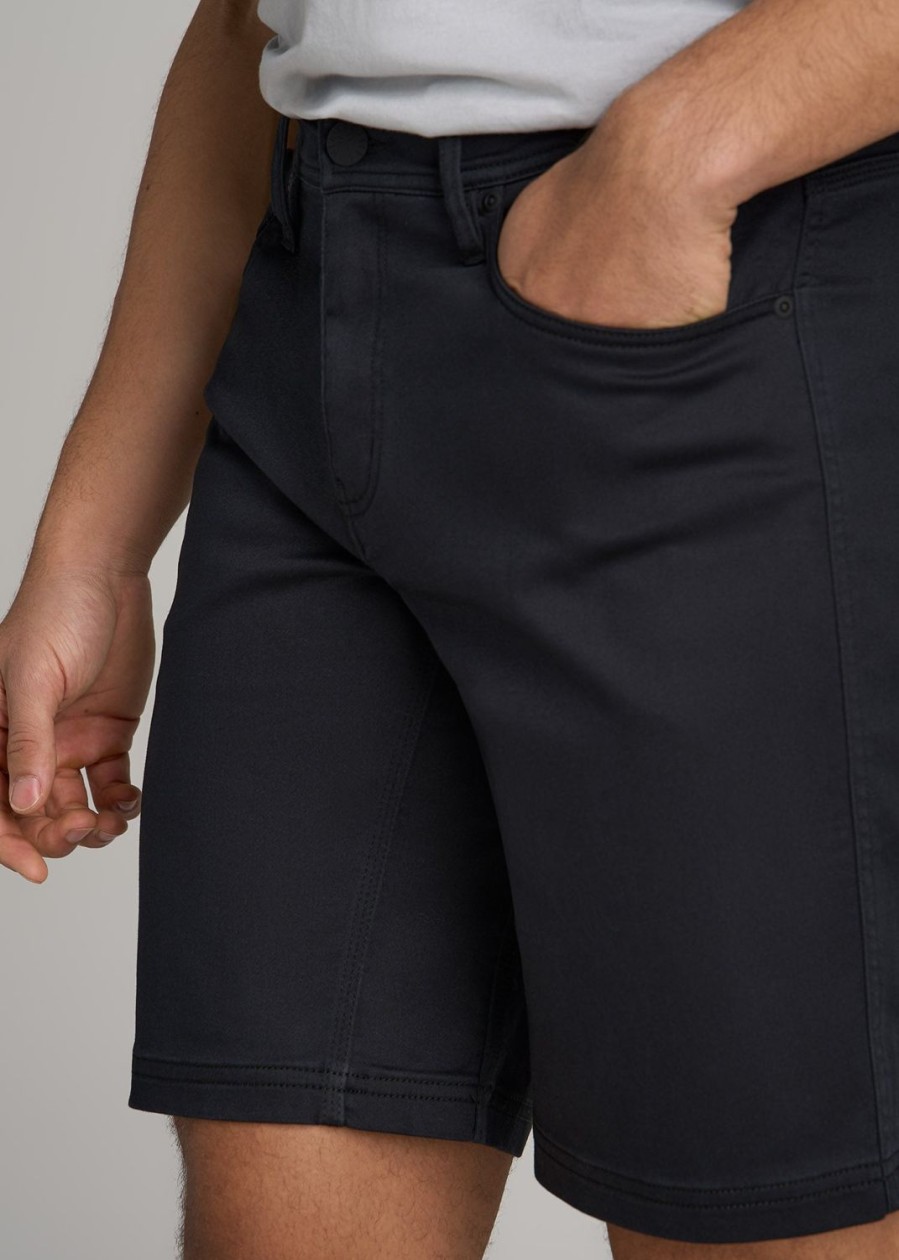 Men American Tall Shorts | Everyday Comfort 5 Pocket Short For Tall Men In Black