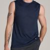 Men American Tall Tees + Tanks | A.T. Performance Modern-Fit Engineered Tall Tank Top In Navy Mix