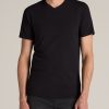 Men American Tall Tees + Tanks | The Essential Regular-Fit V-Neck Men'S Tall Tees In Black