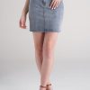 Women American Tall Shorts + Skirts | Classic Women'S Tall Denim Skirt In Vintage Light Blue