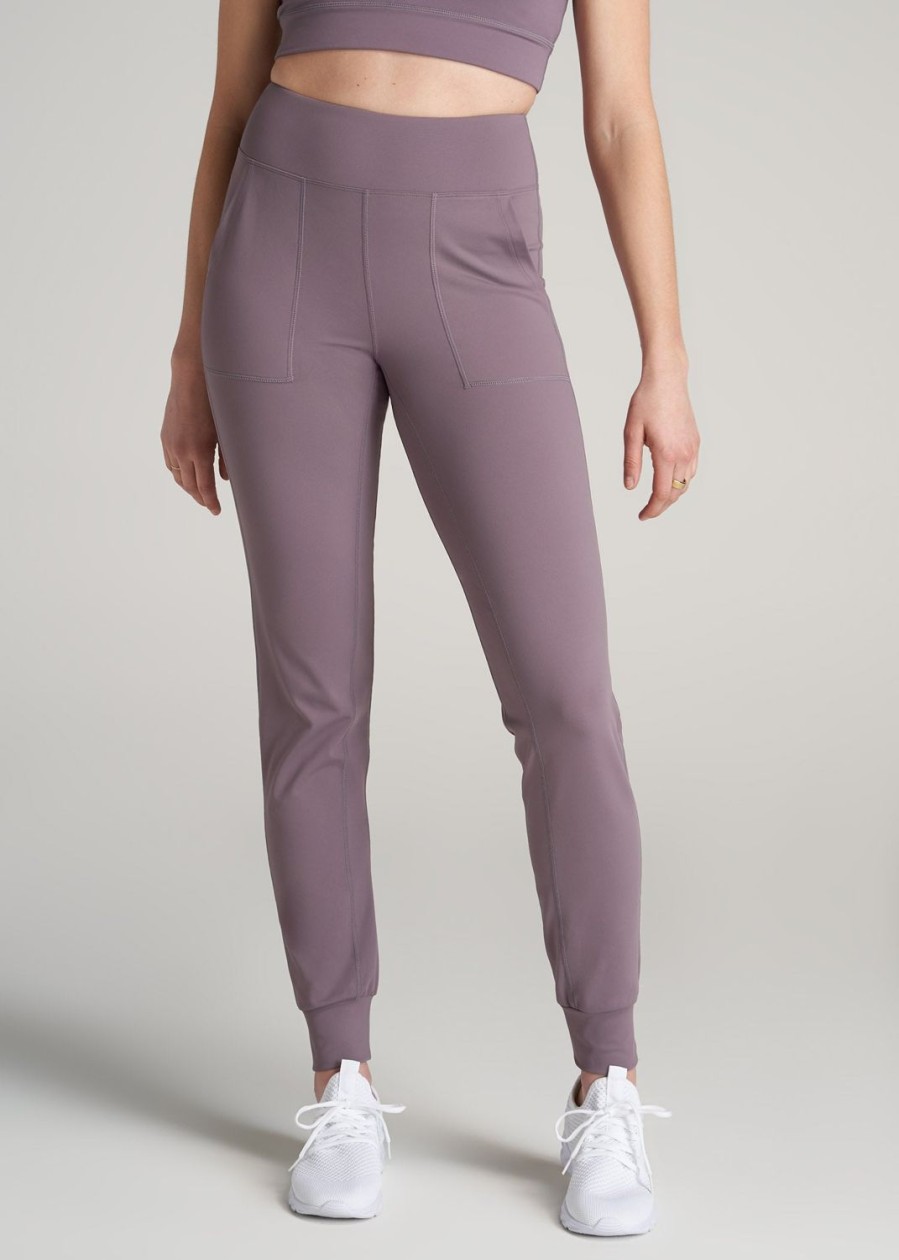 Women American Tall Athletic Pants | Balance Pocket Joggers For Tall Women In Smoked Mauve