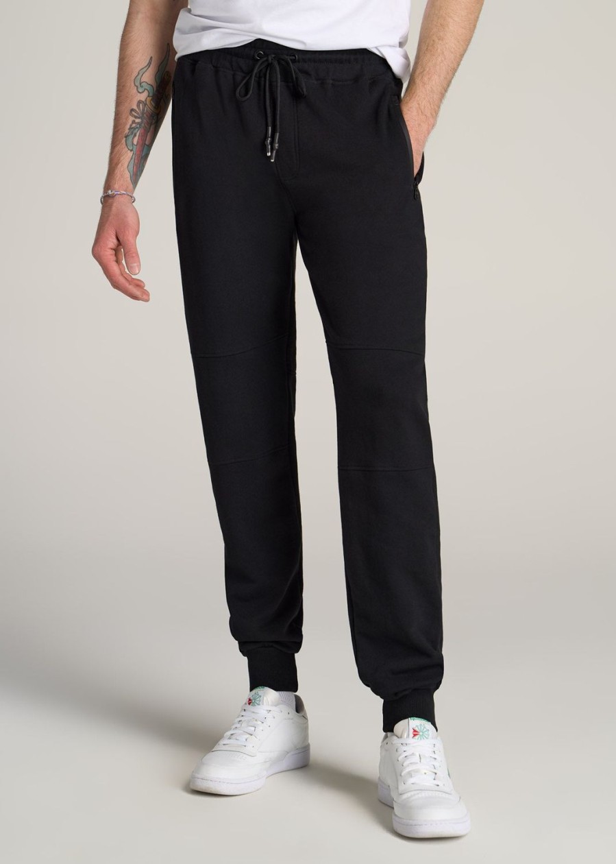 Men American Tall Athletic Pants | Wearever French Terry Men'S Tall Joggers In Black