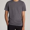 Men American Tall Tees + Tanks | The Essential Regular-Fit Crew-Neck Men'S Tall Tees In Charcoal Mix