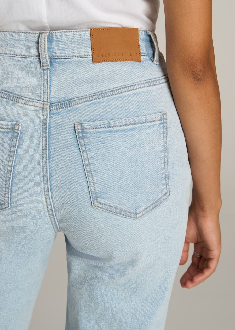 Women American Tall Jeans + Denim | Emma High Rise Relaxed Tapered Tall Women'S Jeans In Vintage Light Indigo