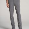 Men American Tall Pants + Chinos | Tapered Fit Traveler Chino Pants For Tall Men In Charcoal