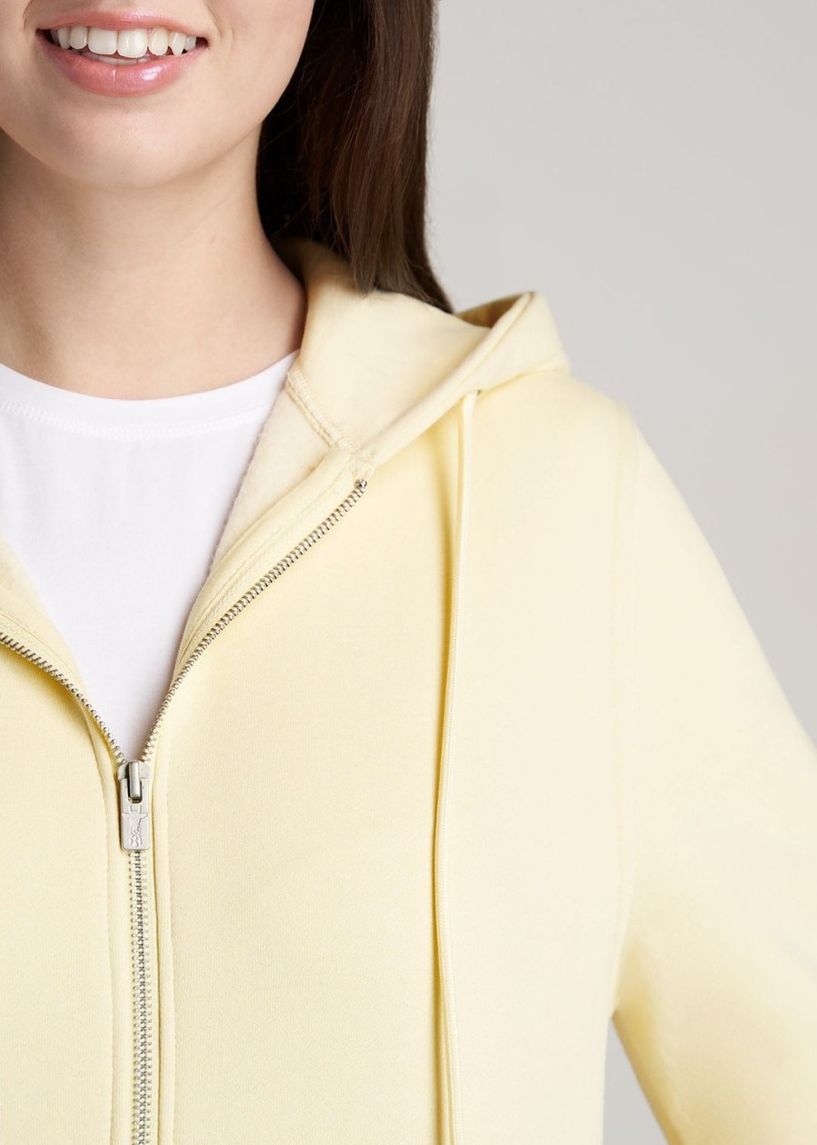 Women American Tall Hoodies + Sweatshirts | Wearever Fleece Full-Zip Women'S Tall Hoodie In Butter Yellow