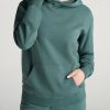 Women American Tall Hoodies + Sweatshirts | Wearever Fleece Garment-Dyed Pullover Hoodie For Tall Women In Juniper Green