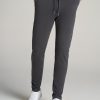 Men American Tall Athletic Pants | Microsanded French Terry Sweatpants For Tall Men In Iron Grey