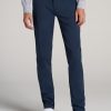 Men American Tall Pants + Chinos | Tapered Fit Traveler Chino Pants For Tall Men In Marine Navy