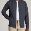 Men American Tall Jackets + Coats | Bomber Jacket For Tall Men In Deep Slate