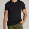 Men American Tall Tees + Tanks | Stretch Cotton Modern-Fit V-Neck T-Shirt For Tall Men In Black