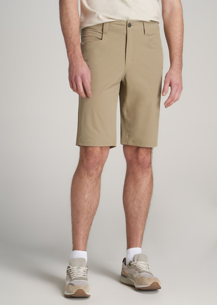 Men American Tall Shorts | Hiking Shorts For Tall Men In Tan