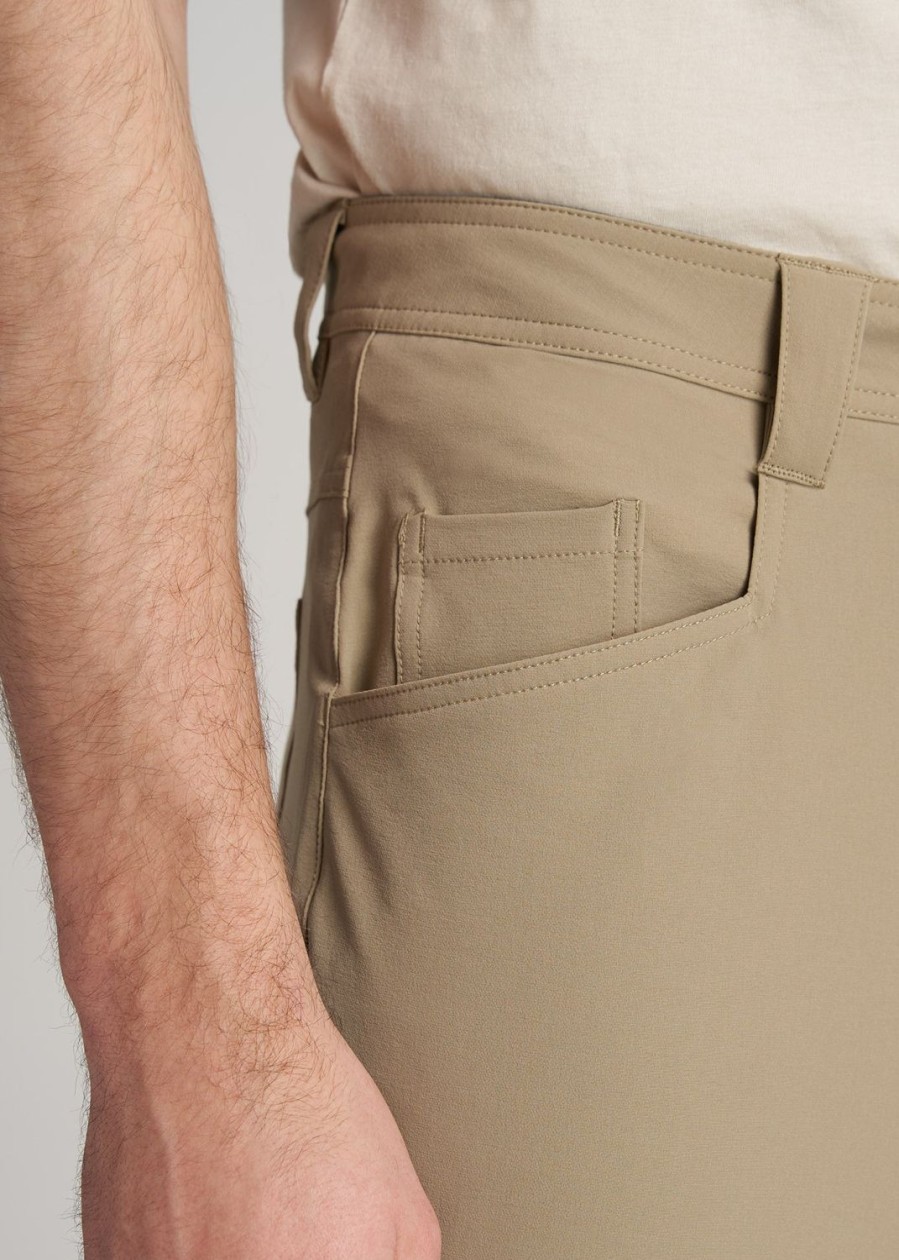 Men American Tall Shorts | Hiking Shorts For Tall Men In Tan