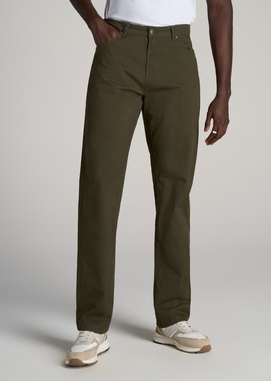 Men American Tall Pants + Chinos | J1 Straight Leg Five-Pocket Pants For Tall Men In Camo Green