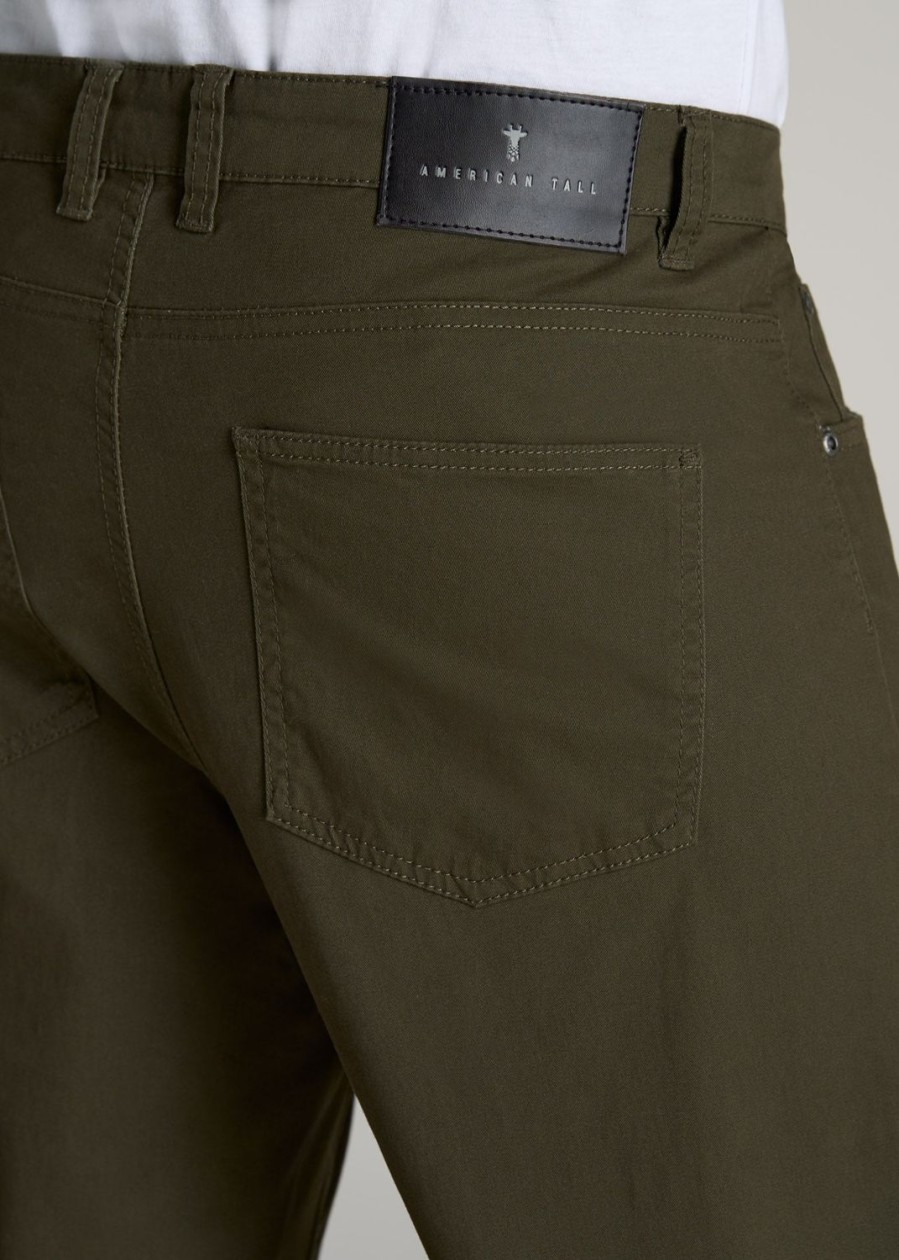 Men American Tall Pants + Chinos | J1 Straight Leg Five-Pocket Pants For Tall Men In Camo Green