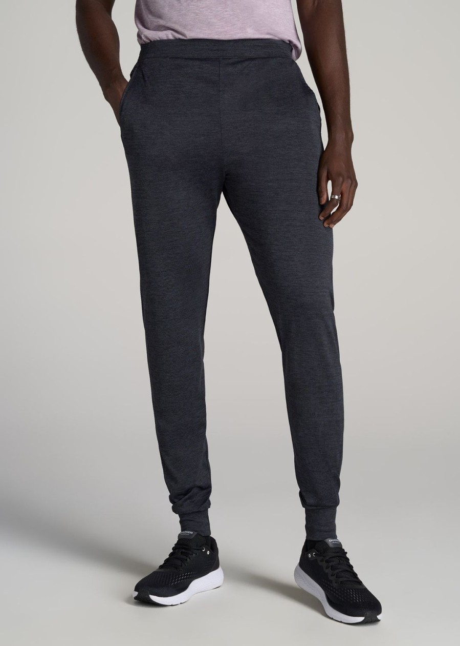 Men American Tall Athletic Pants | A.T. Performance Engineered Joggers For Tall Men In Charcoal Mix