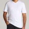 Men American Tall Tees + Tanks | The Everyday Regular-Fit V-Neck Tall Men'S T-Shirt In White