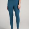 Women American Tall Athletic Pants | Women'S Tall Cotton Leggings In Deep Water