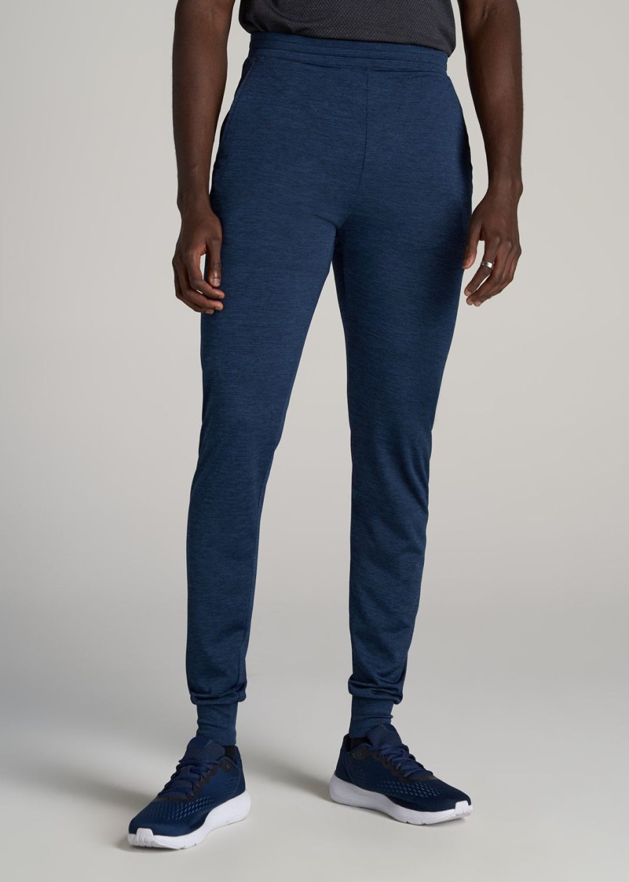 Men American Tall Athletic Pants | A.T. Performance Engineered Joggers For Tall Men In Navy Mix