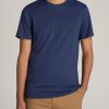 Men American Tall Tees + Tanks | The Everyday Regular-Fit Crewneck Tall Men'S T-Shirt In New Navy