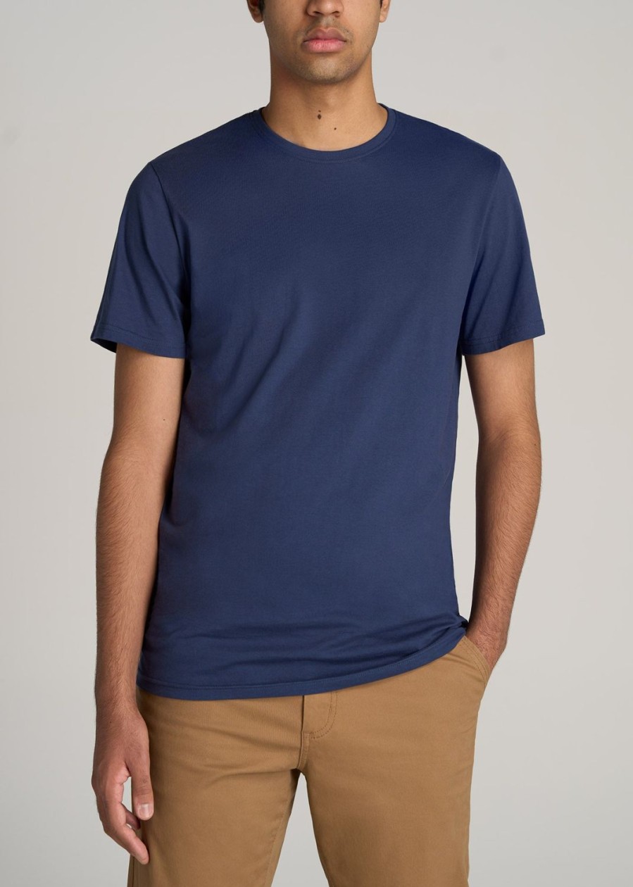 Men American Tall Tees + Tanks | The Everyday Regular-Fit Crewneck Tall Men'S T-Shirt In New Navy