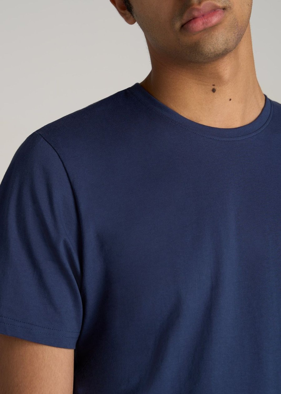 Men American Tall Tees + Tanks | The Everyday Regular-Fit Crewneck Tall Men'S T-Shirt In New Navy