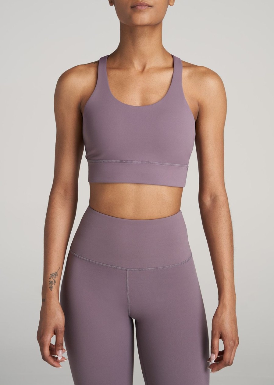 Women American Tall Sports Bras | Women'S Balance Crisscross Tall Sports Bra In Smoked Mauve