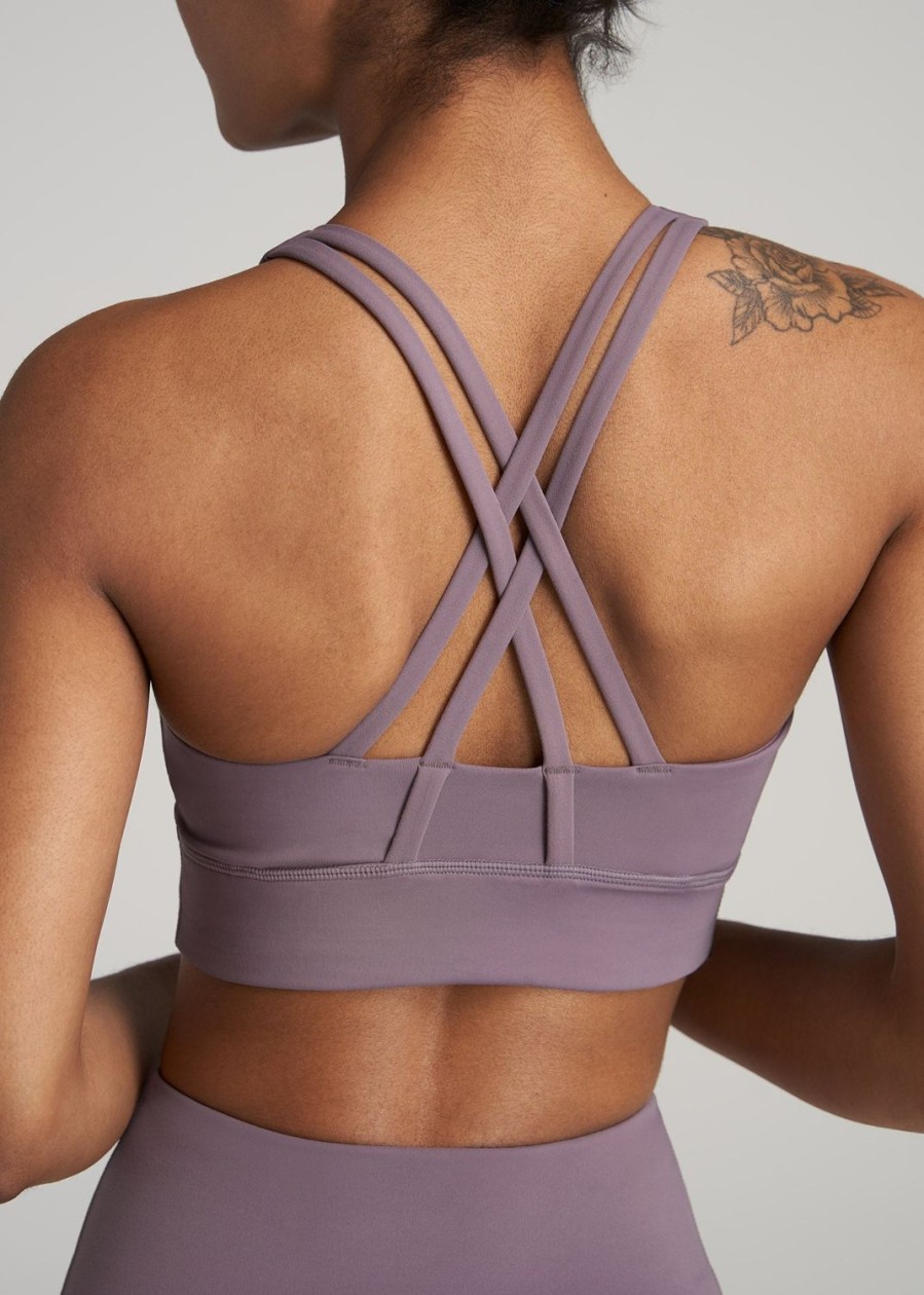 Women American Tall Sports Bras | Women'S Balance Crisscross Tall Sports Bra In Smoked Mauve