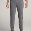 Men American Tall Athletic Pants | Lounge Pant Joggers For Tall Men In Charcoal