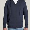 Men American Tall Hoodies + Sweatshirts | Wearever French Terry Full-Zip Men'S Tall Hoodie In Navy