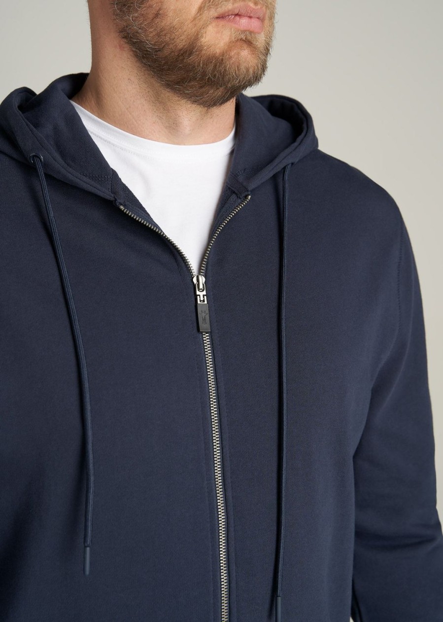 Men American Tall Hoodies + Sweatshirts | Wearever French Terry Full-Zip Men'S Tall Hoodie In Navy