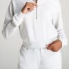 Women American Tall Hoodies + Sweatshirts | Wearever Fleece Cropped Half-Zip Sweatshirt For Tall Women In Heather Cloud White