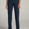 Women American Tall Pants + Trousers | High Rise Tapered Chino Pants For Tall Women In Marine Navy