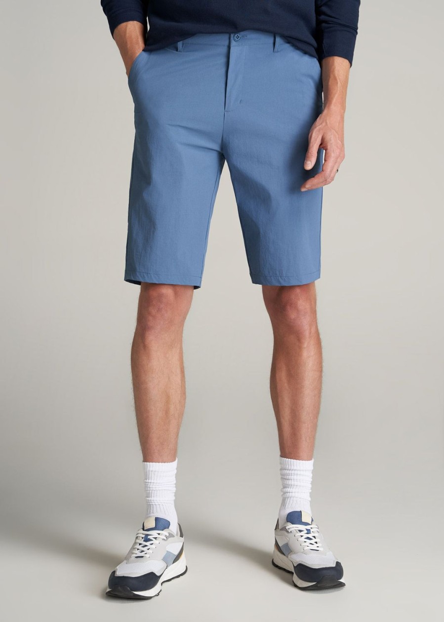 Men American Tall Shorts | Premium Hybrid Shorts For Tall Men In Chambray