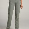 Women American Tall Pants + Trousers | High Rise Tapered Chino Pants For Tall Women In Wreath Green