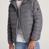 Men American Tall Jackets + Coats | Medium-Weight Tall Puffer Jacket For Men In Charcoal