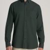 Men American Tall Button Shirts | Soft-Wash Button-Up Shirt For Tall Men In Malachite Green Dobby