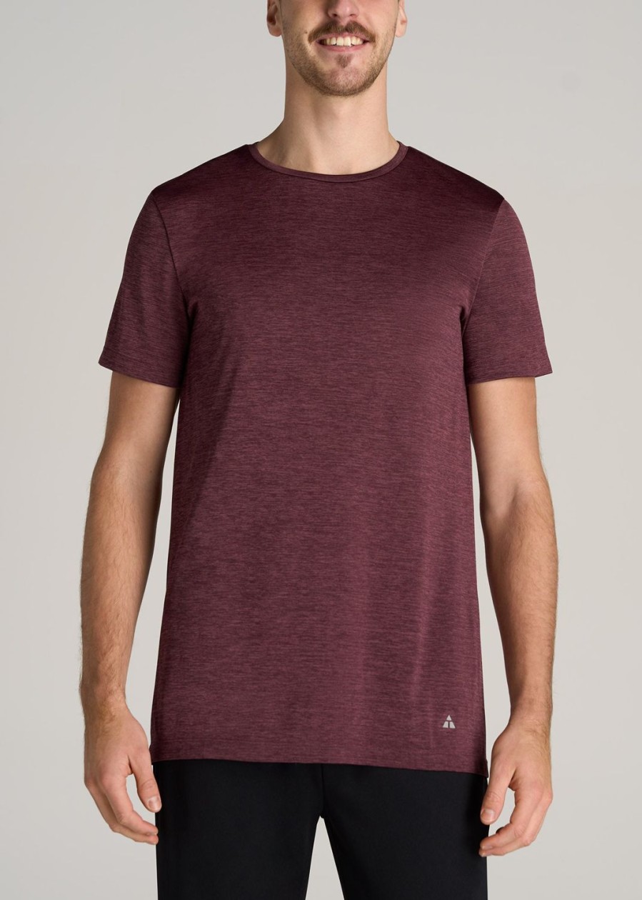 Men American Tall Tees + Tanks | A.T. Performance Modern-Fit Athletic Jersey Tall Tee In Rust Red