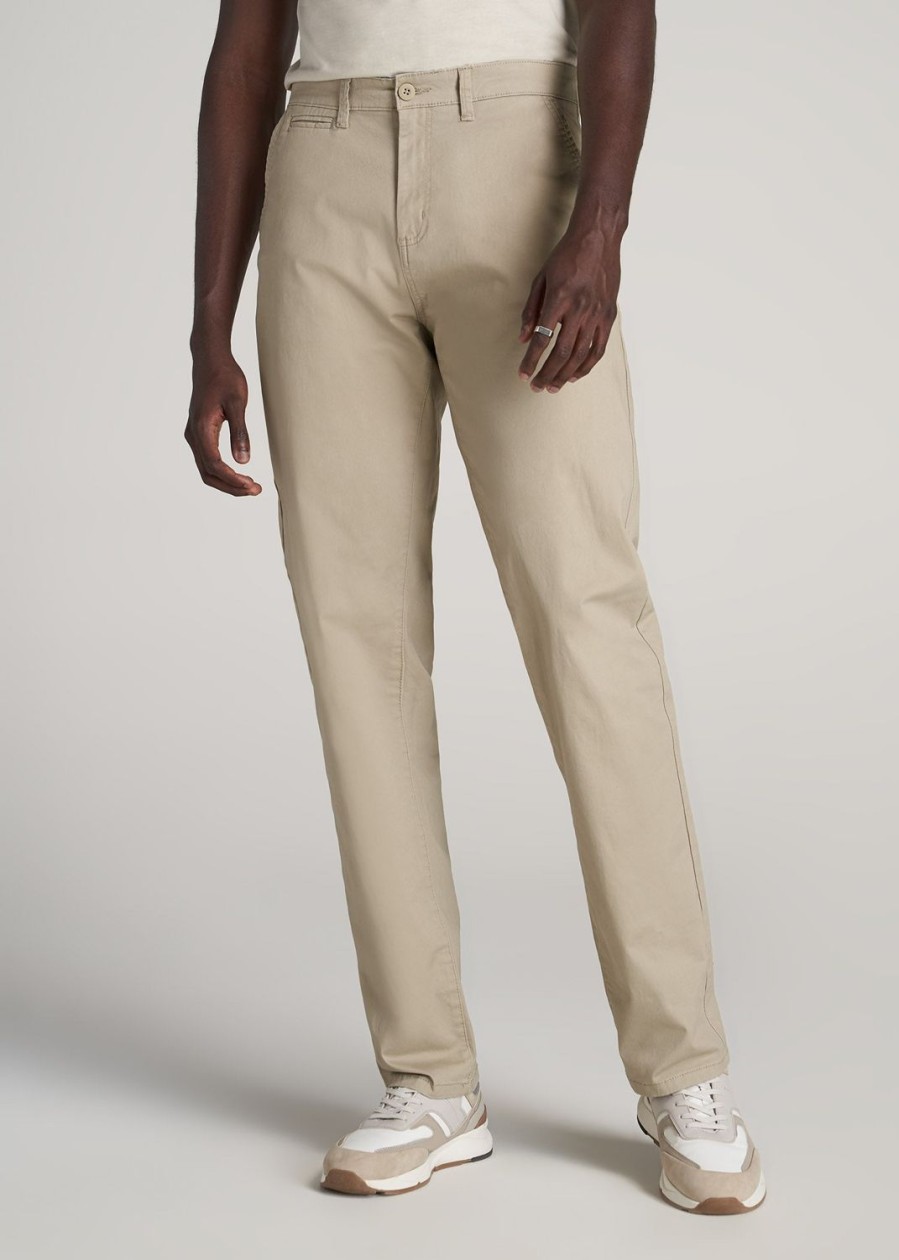 Men American Tall Pants + Chinos | Mason Semi-Relaxed Chinos In Pants For Tall Men Desert Khaki