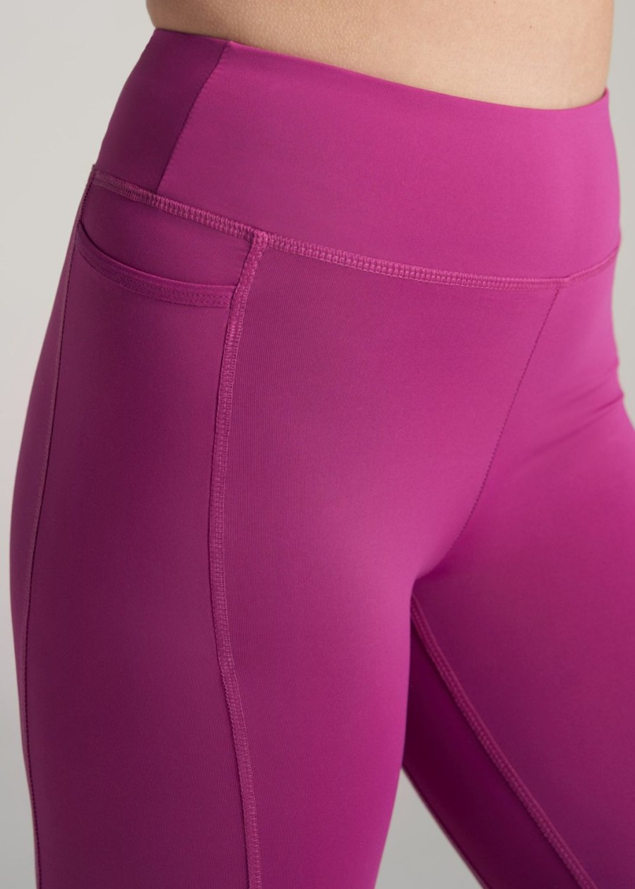 Women American Tall Athletic Pants | Bella Outer-Pocket Tall Women'S Legging In Pink Orchid