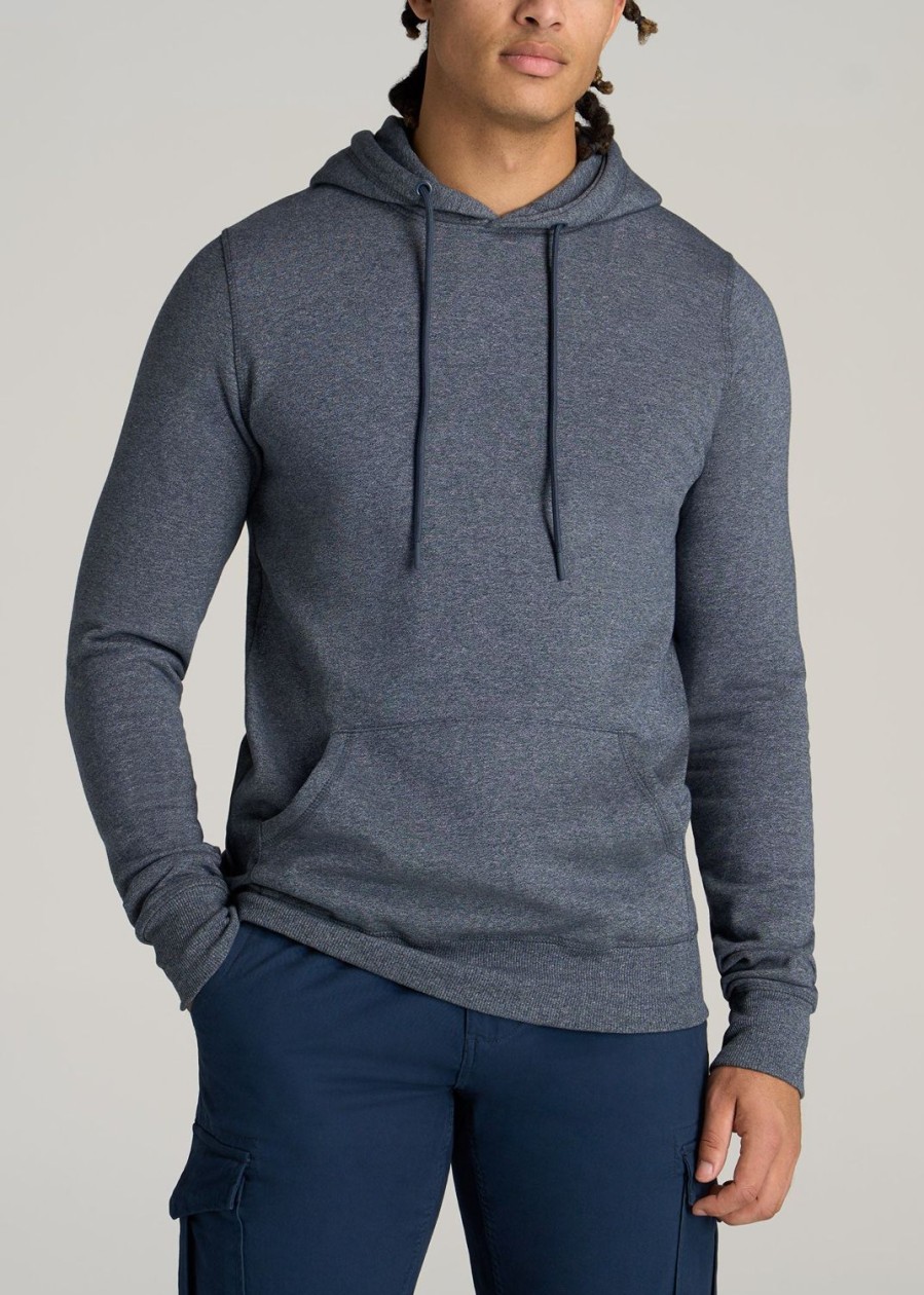 Men American Tall Hoodies + Sweatshirts | Wearever Fleece Pullover Men'S Tall Hoodie In Navy Mix